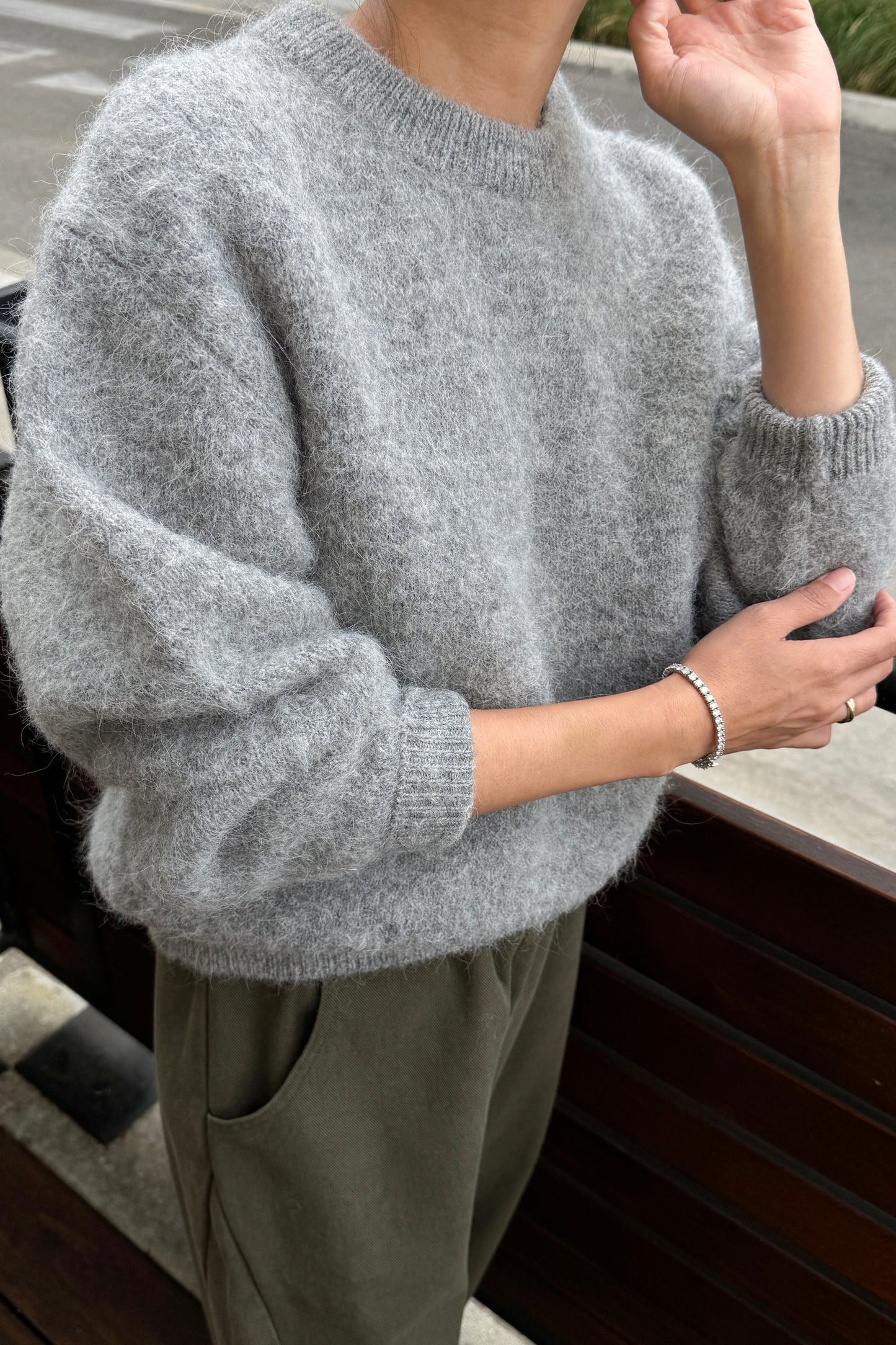 Elio Alpaca Crewneck Sweater