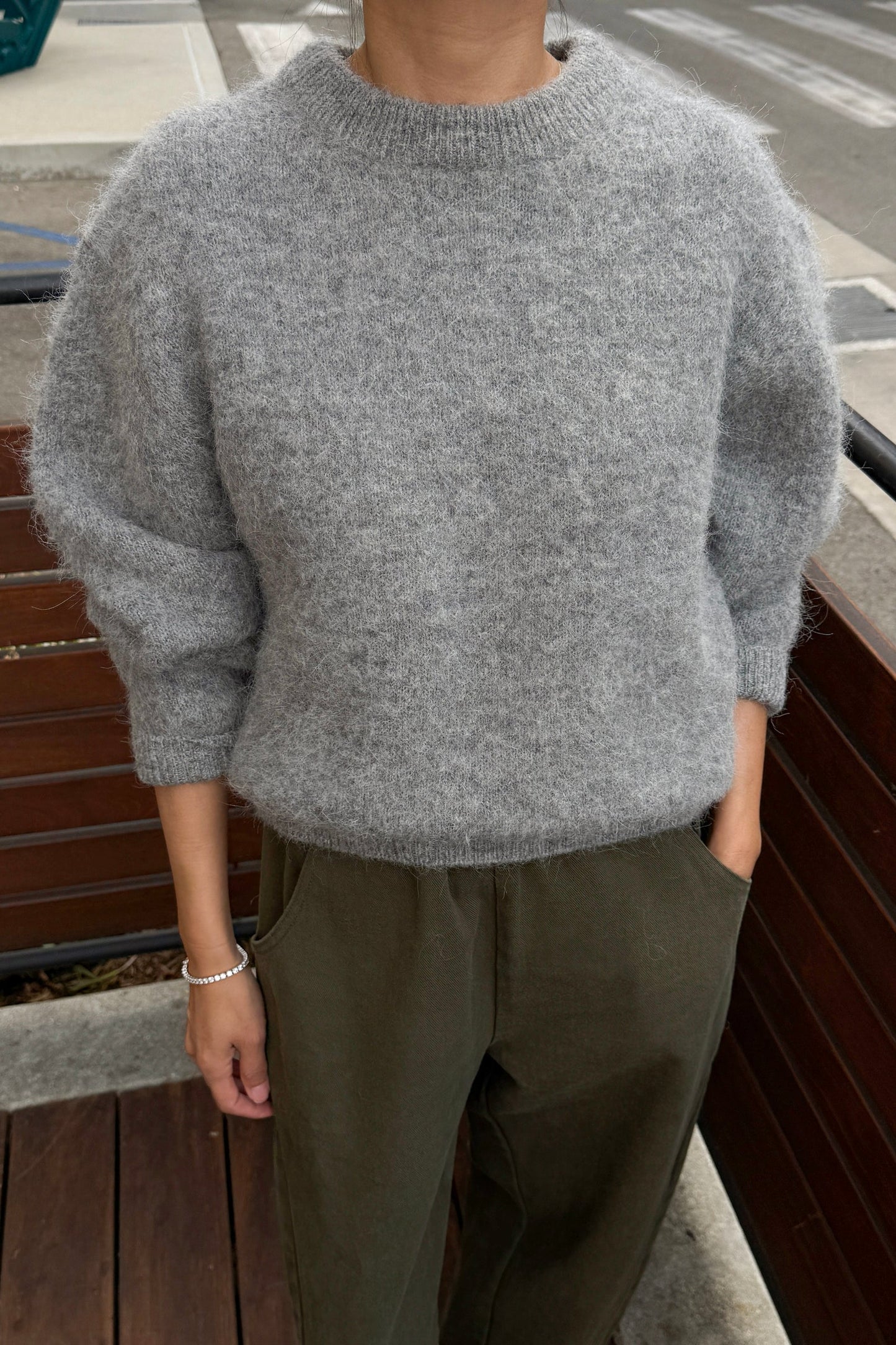 Elio Alpaca Crewneck Sweater