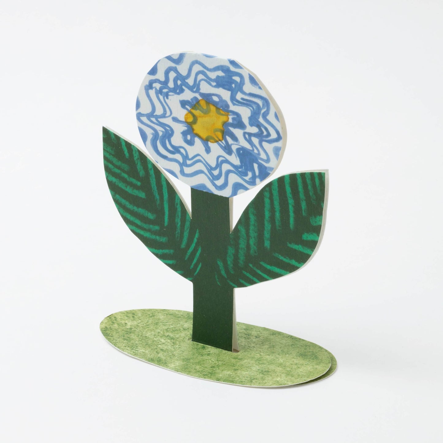 Blue Flower Standing Greeting Card