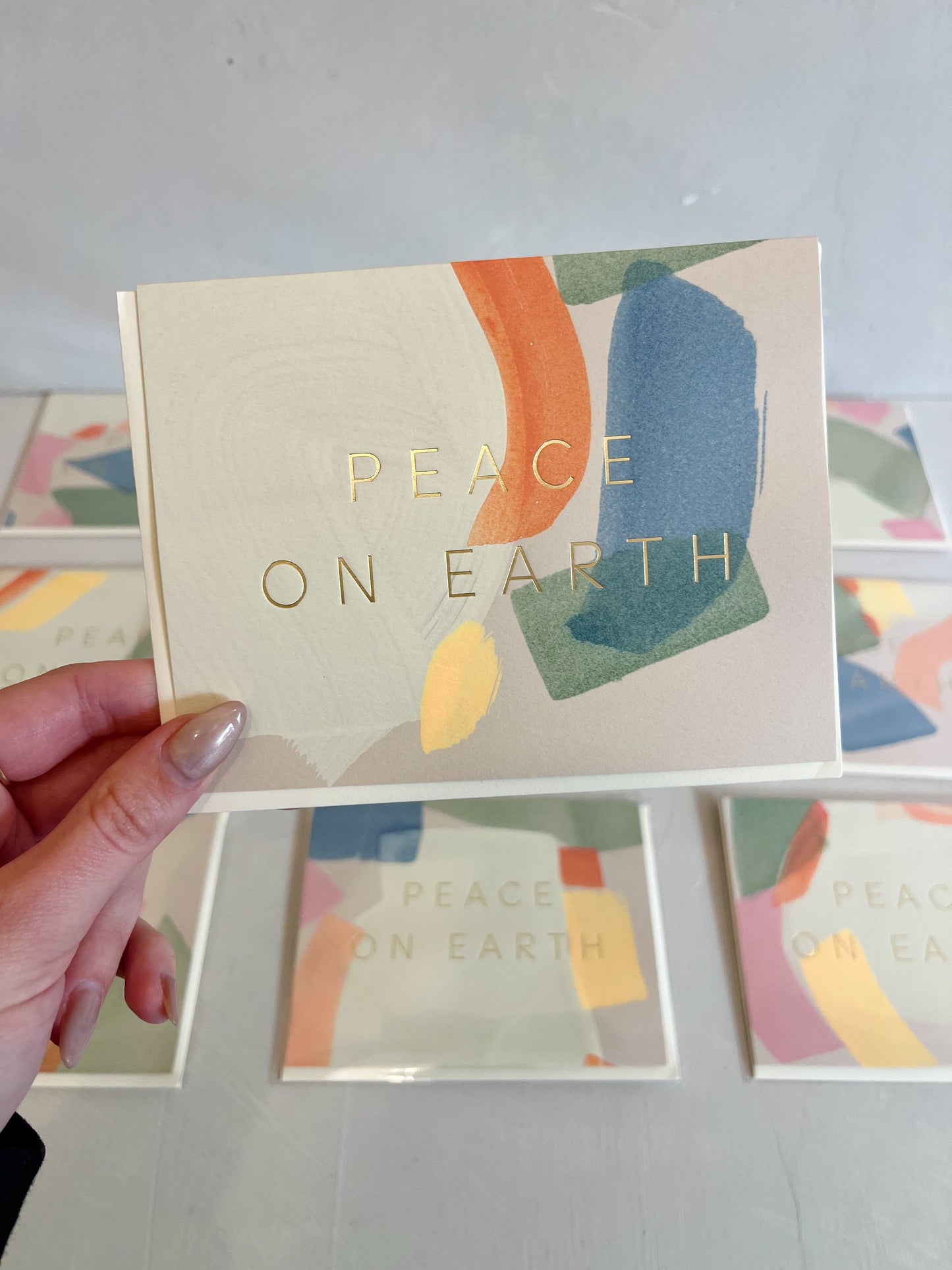 Peace On Earth Hand Painted Greeting Card