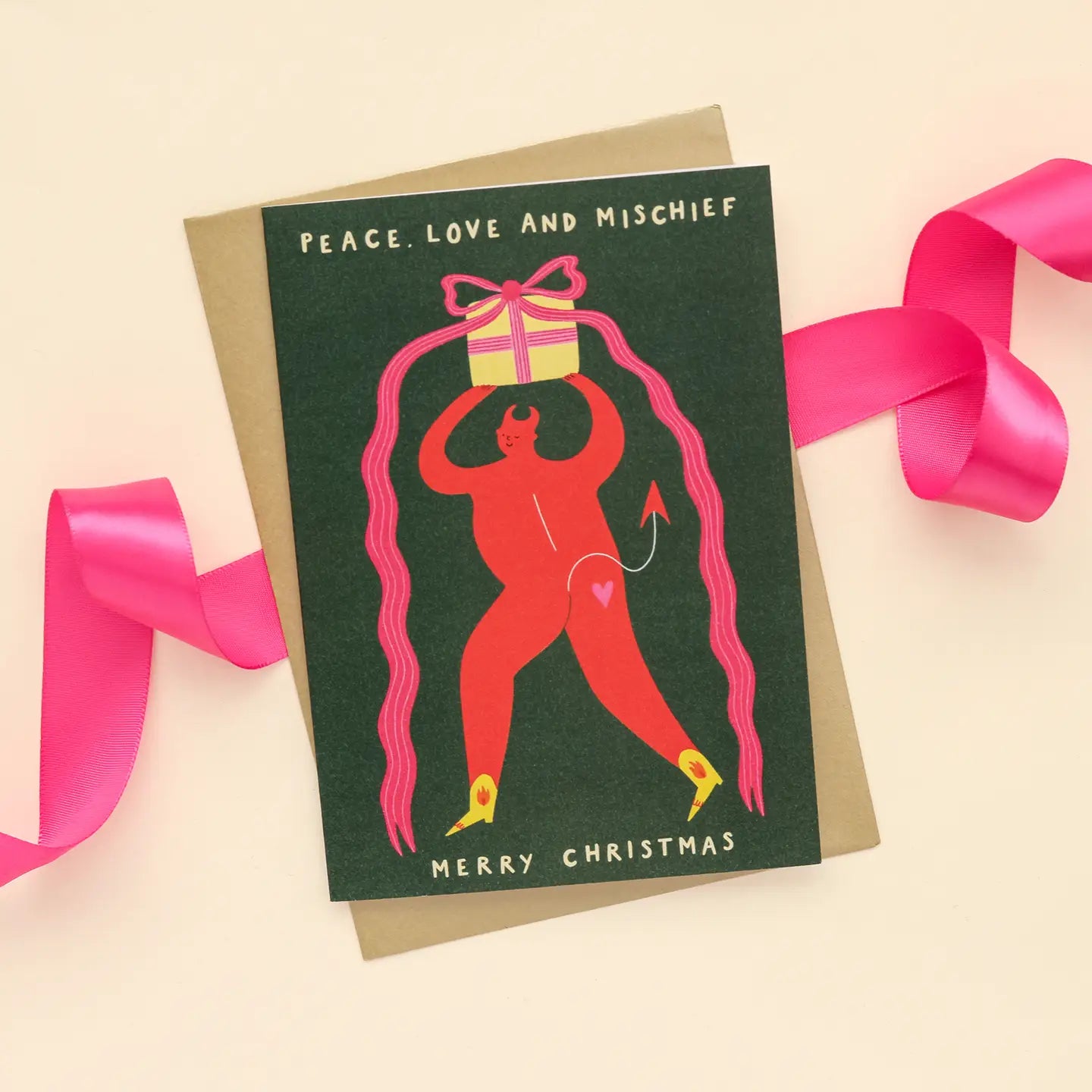 Peace, Love and Mischief Greeting Card