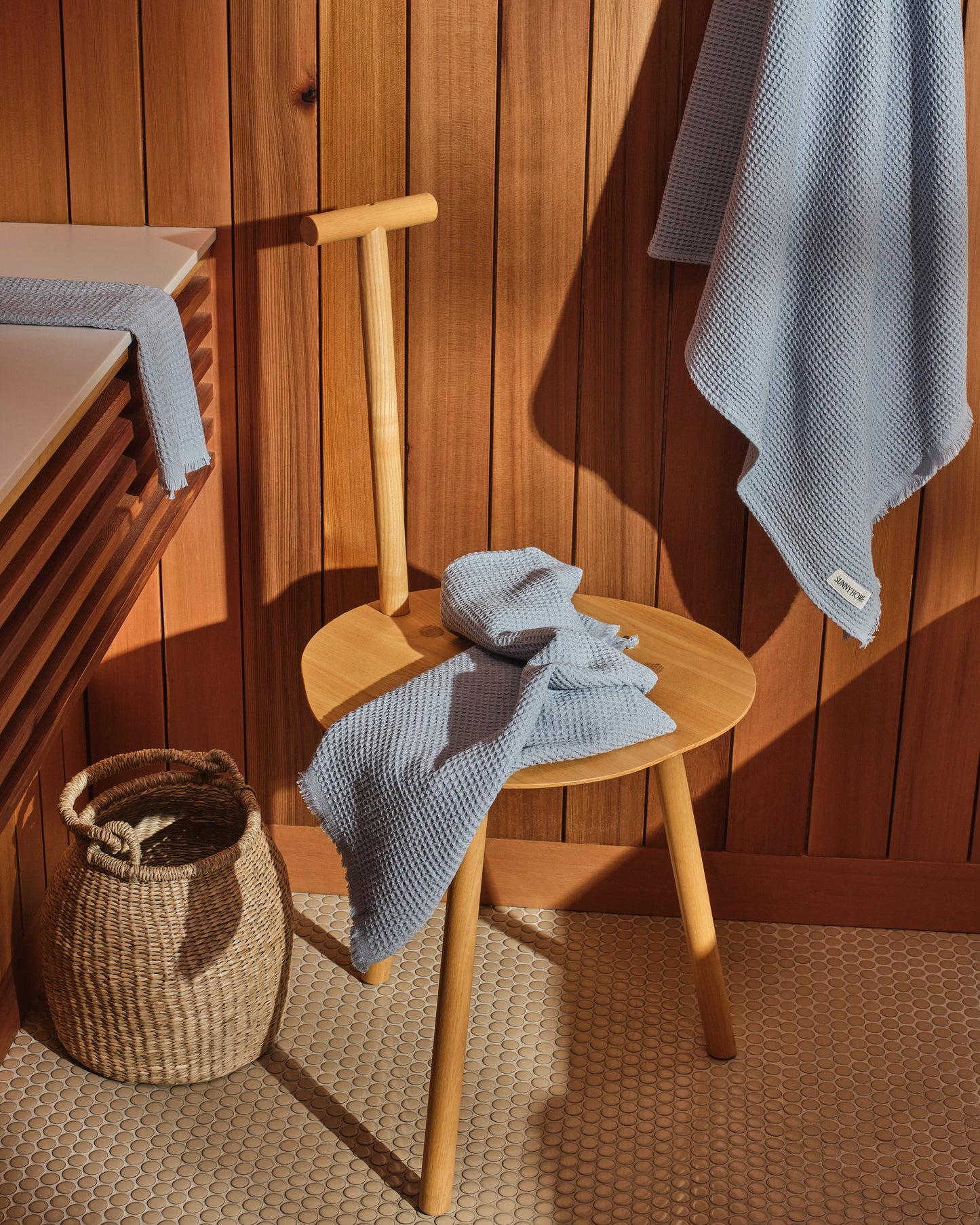 Everyday Waffle Towel / Dusk Blue