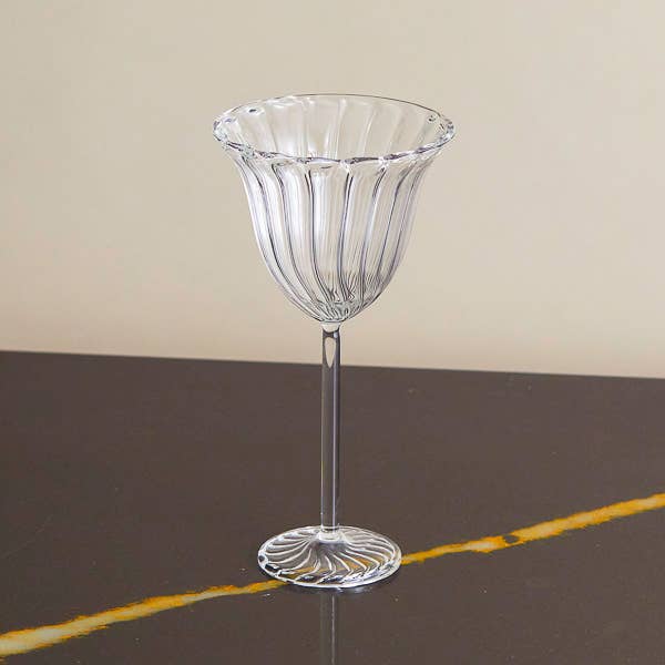 Ridged Wine Glasses