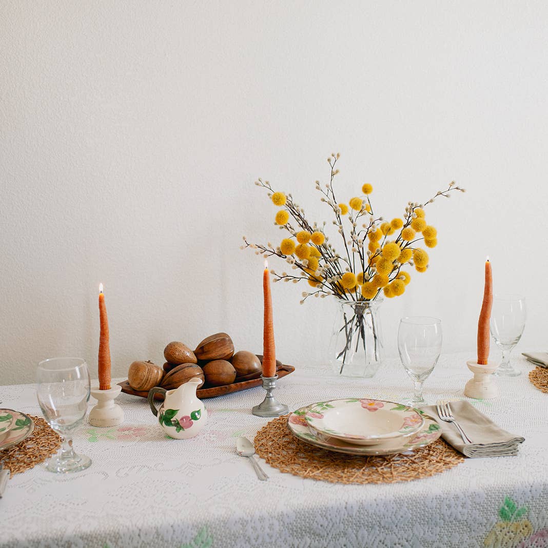 Carrot Taper Candles