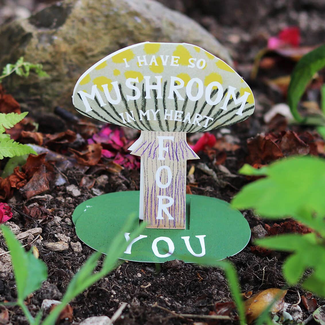 Mushroom Love Standing Greeting Card