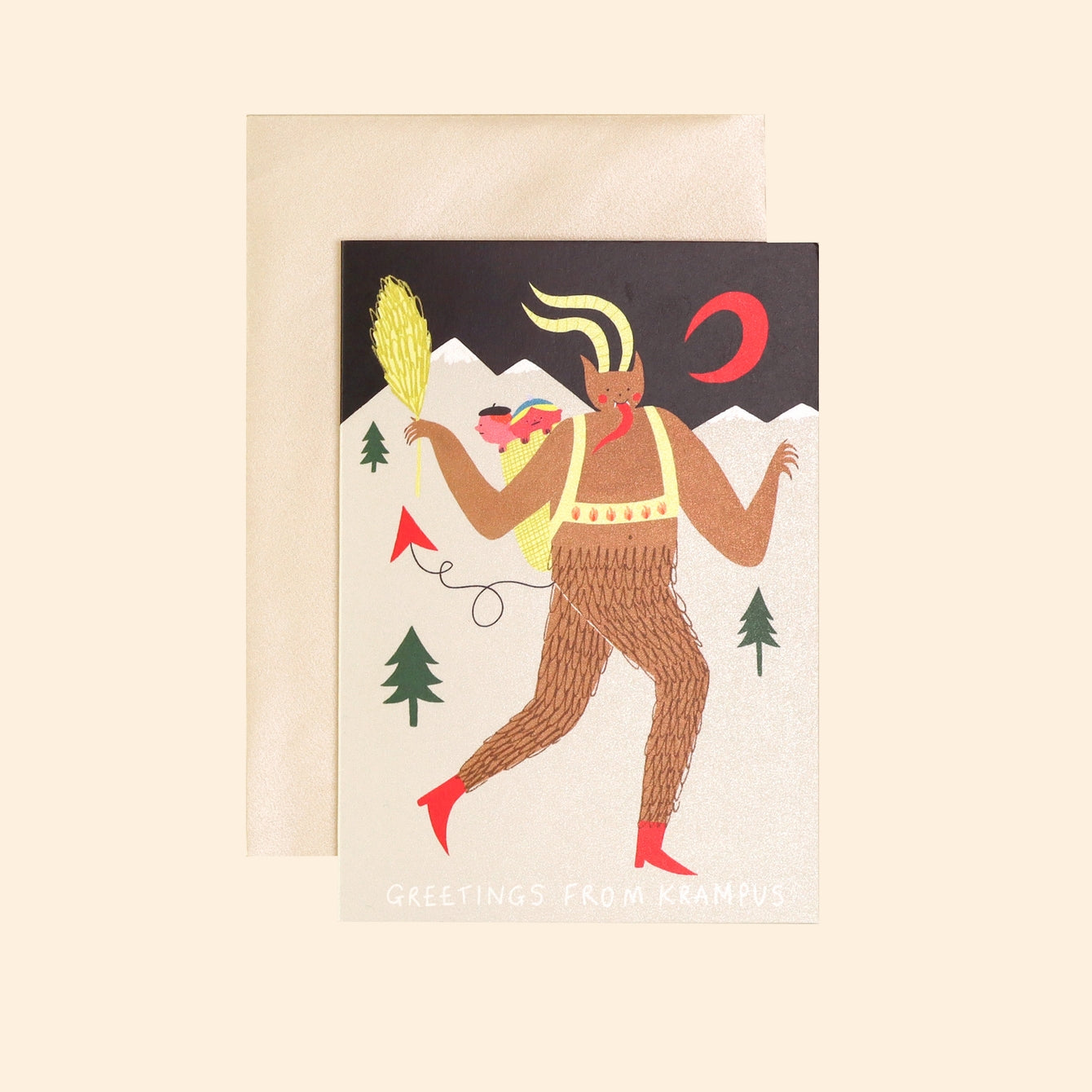Greetings From Krampus Greeting Card
