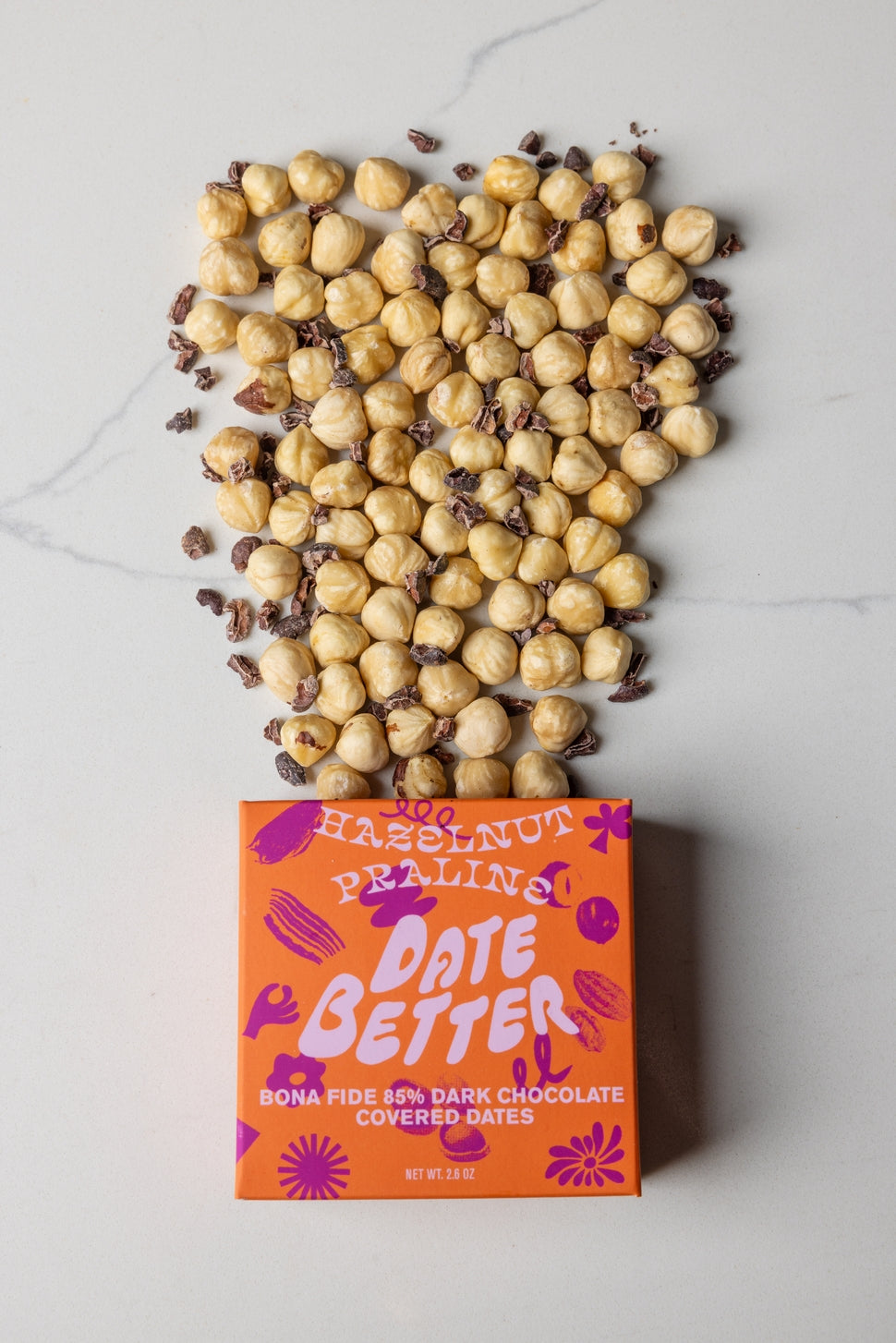 Dark Chocolate Covered Dates / Hazelnut Praline