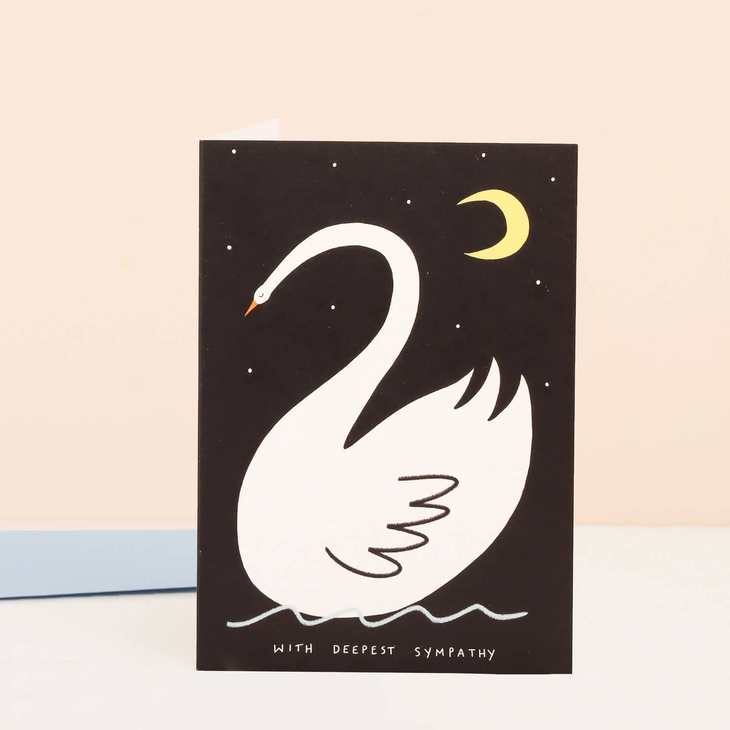 Deepest Sympathy Swan Greeting Card