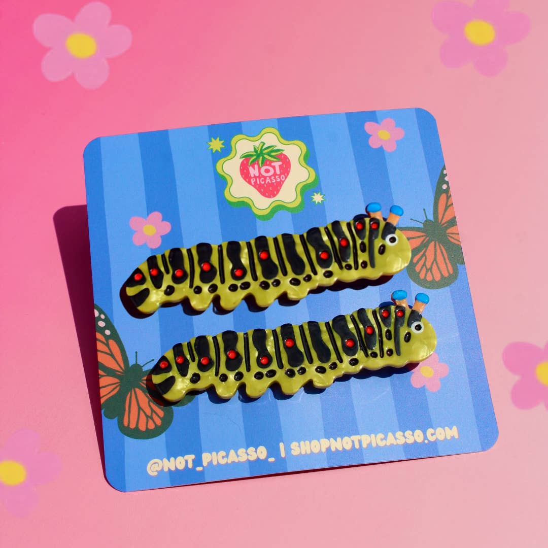 Caterpillar Hair Clip Set
