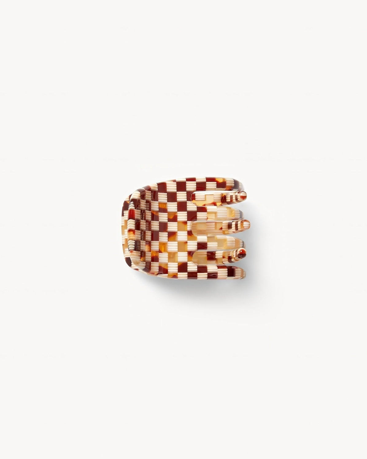 Checkered Tortoise Hair Clip