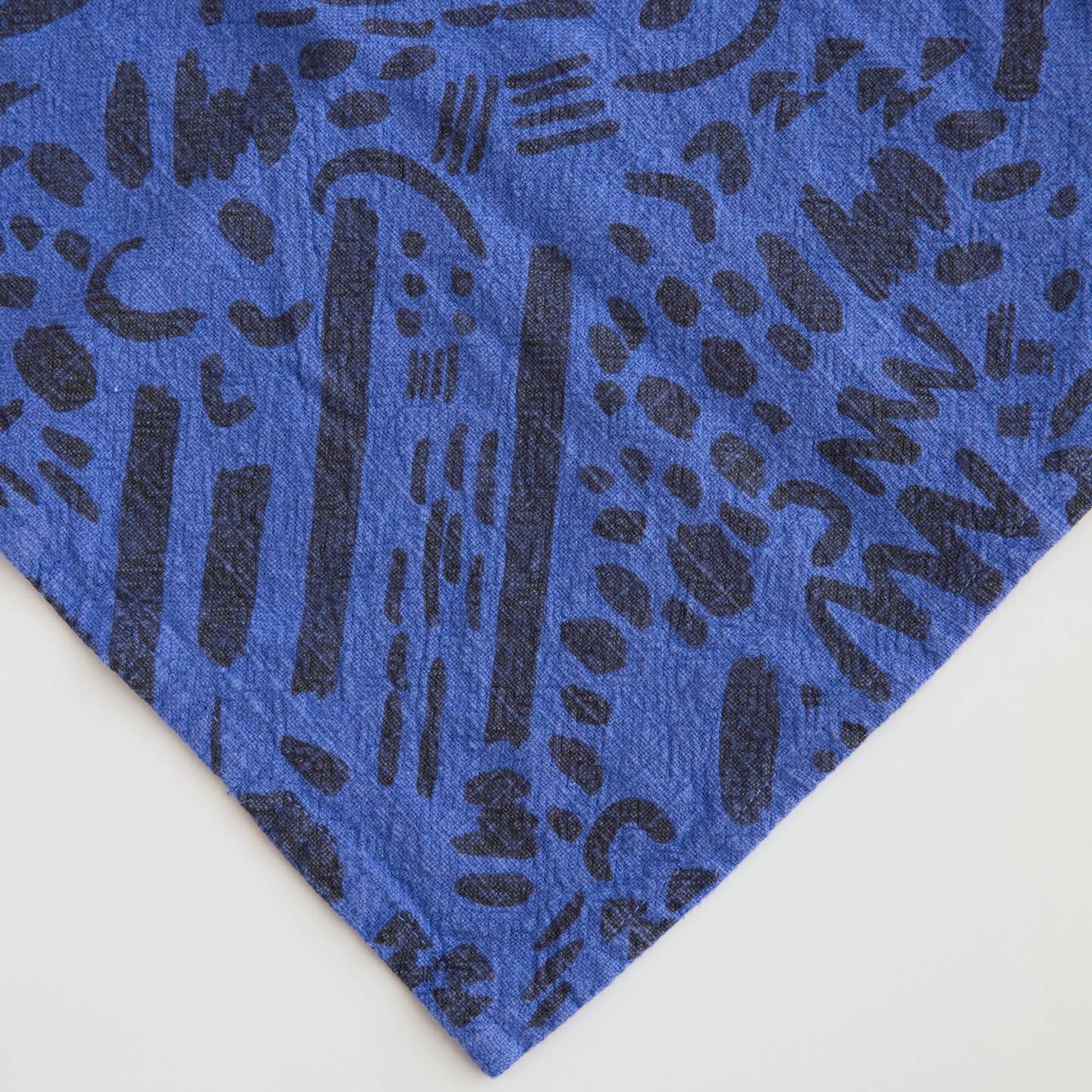 Dashes Tea Towel / Charcoal + Amparo Blue
