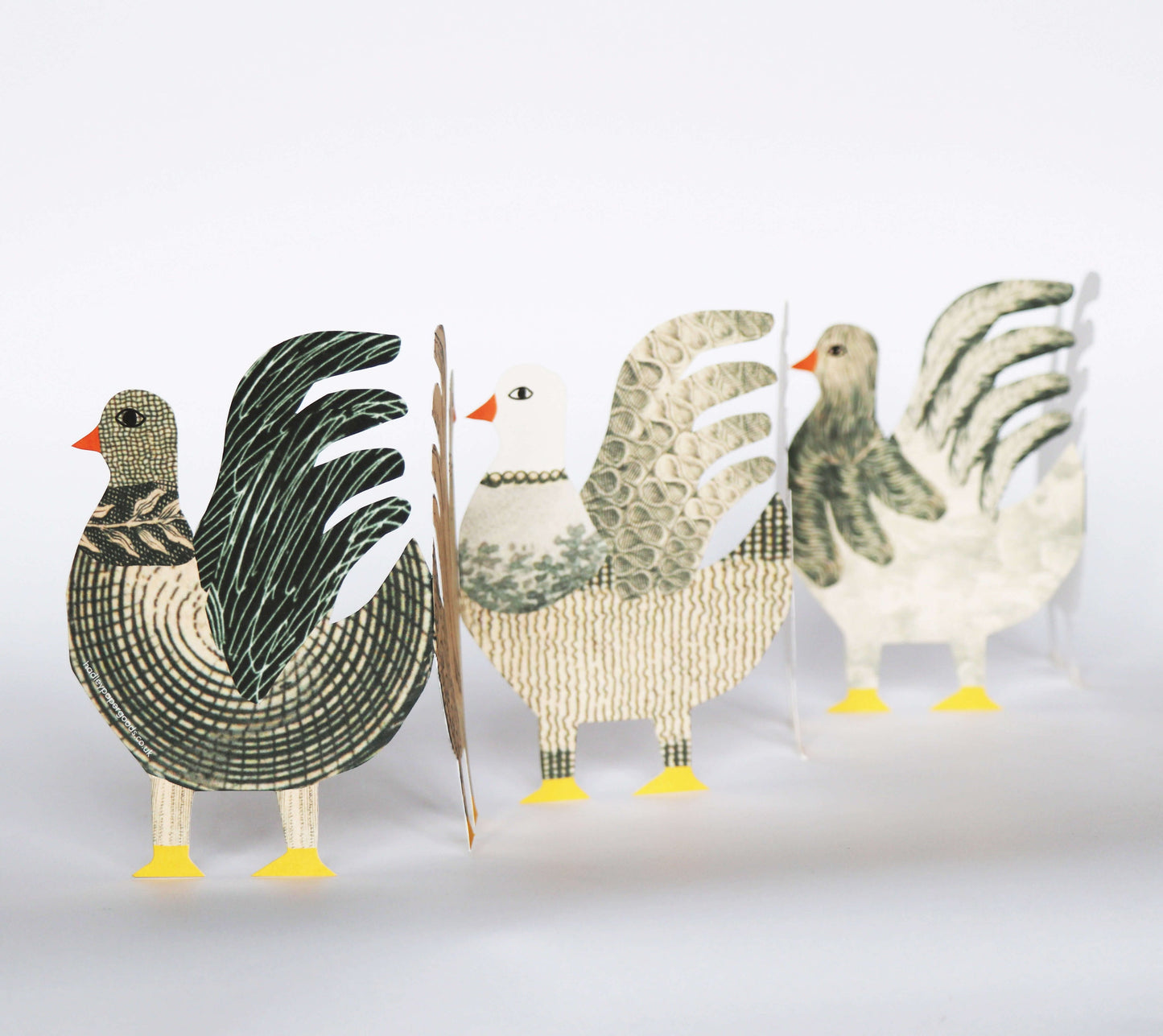 Chickens Concertina Greeting Card