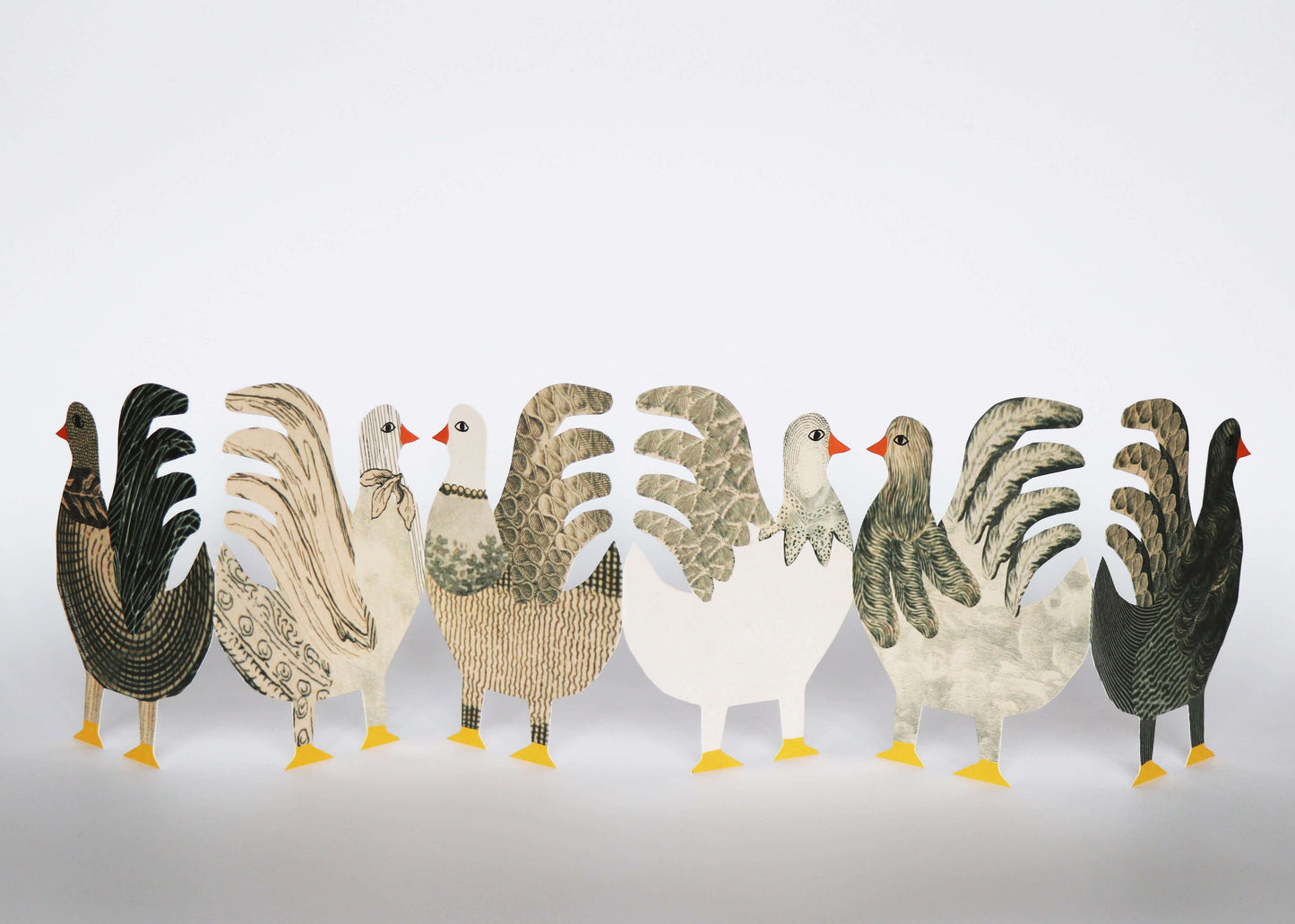 Chickens Concertina Greeting Card
