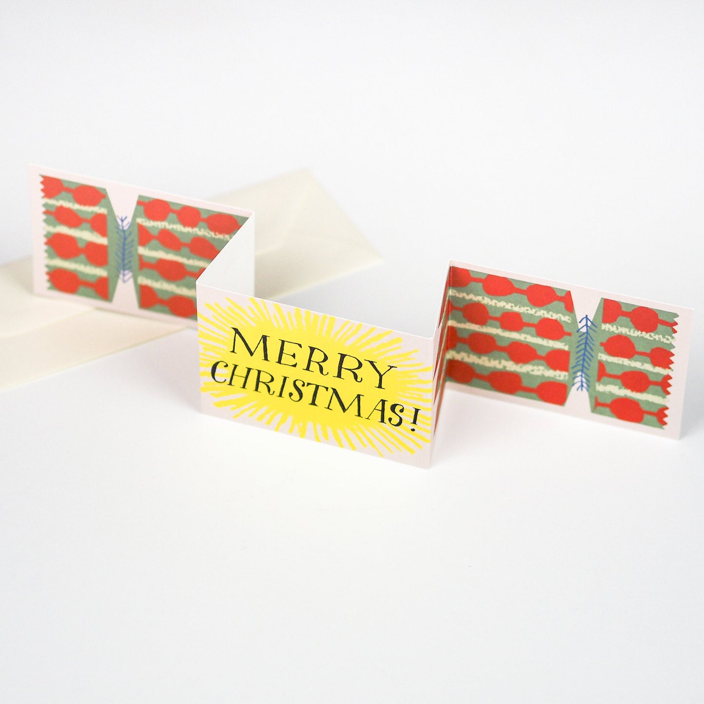 Christmas Cracker Splodge Pull Out Greeting Card