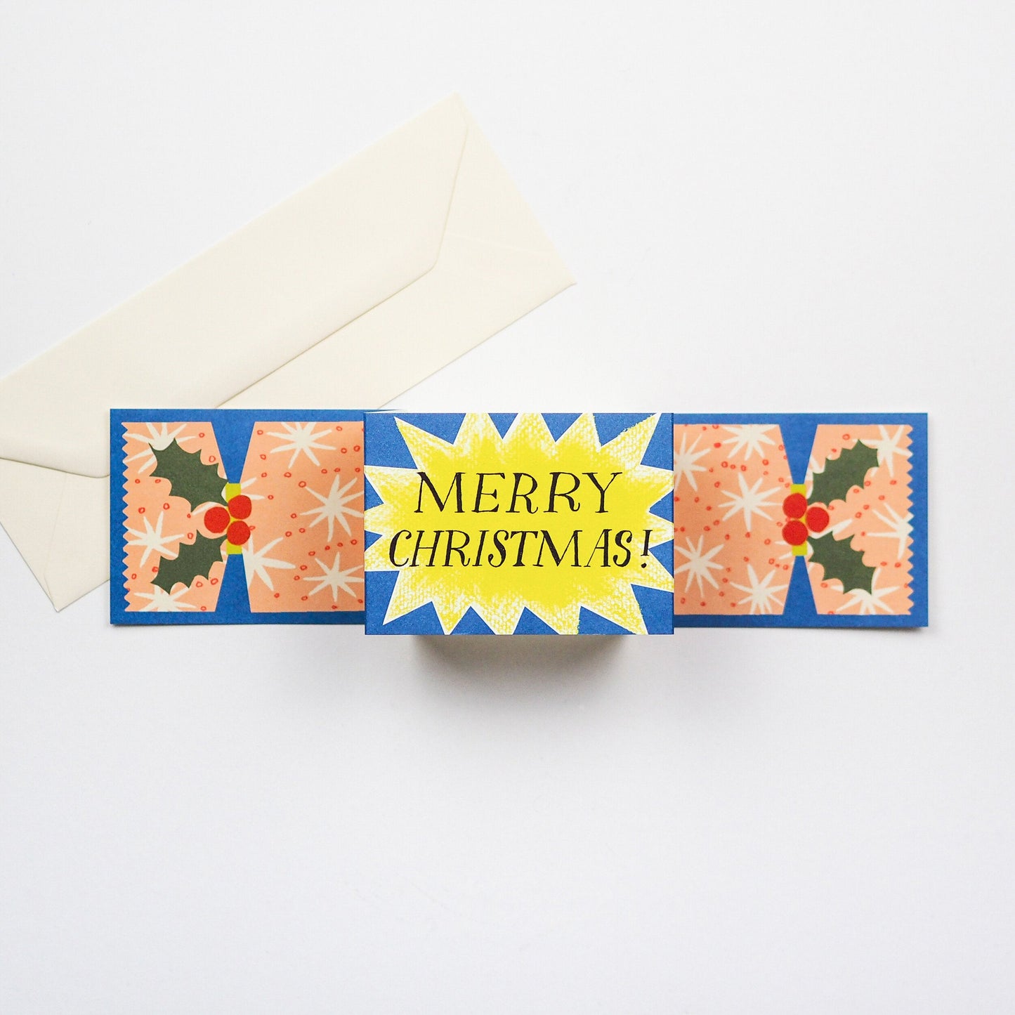 Christmas Cracker Starburst Pull Out Greeting Card