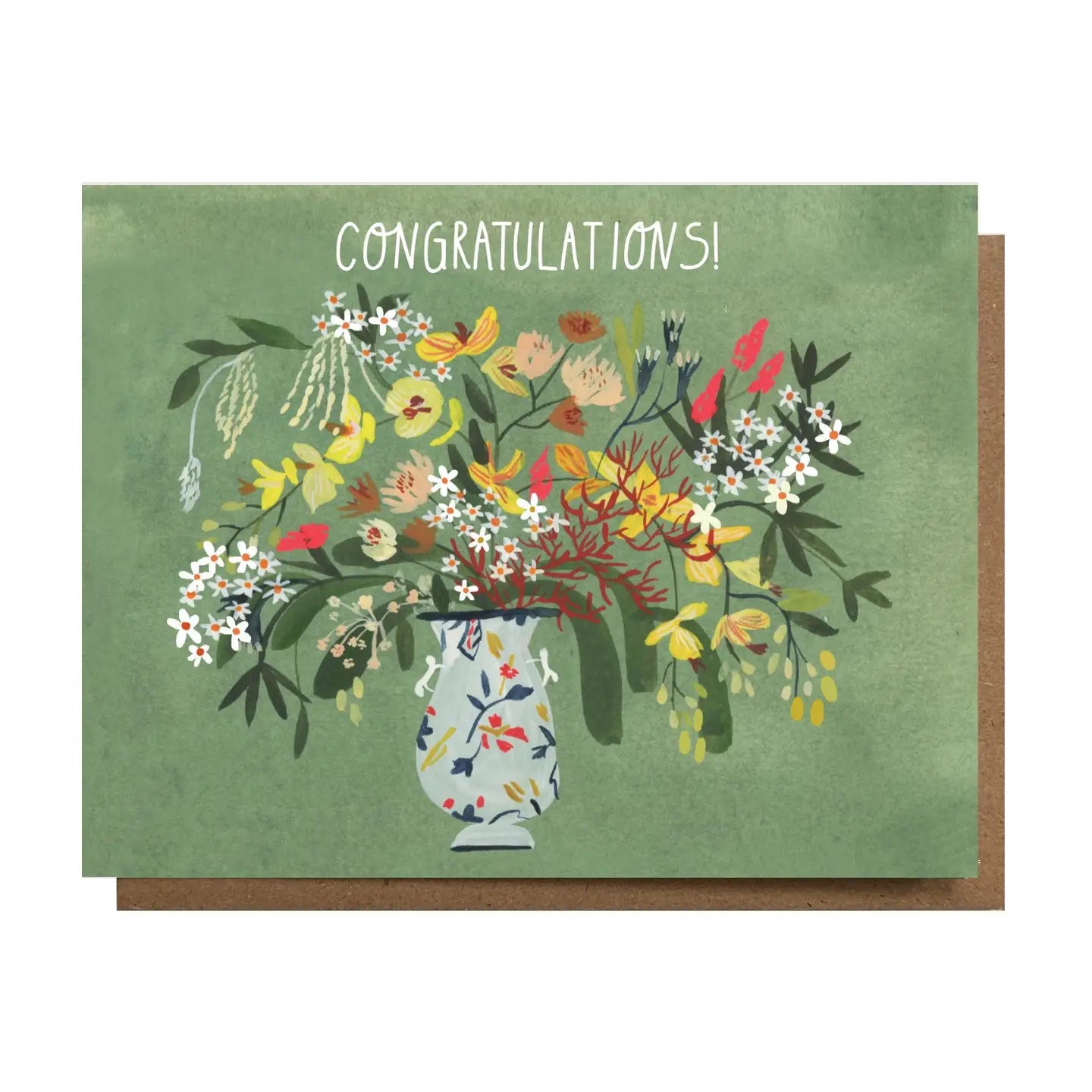 Congratulations Vase Greeting Card