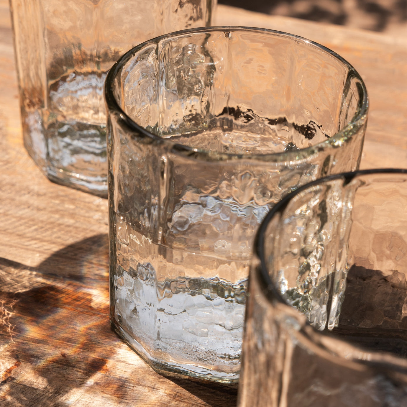 Pebbled Edge Glassware