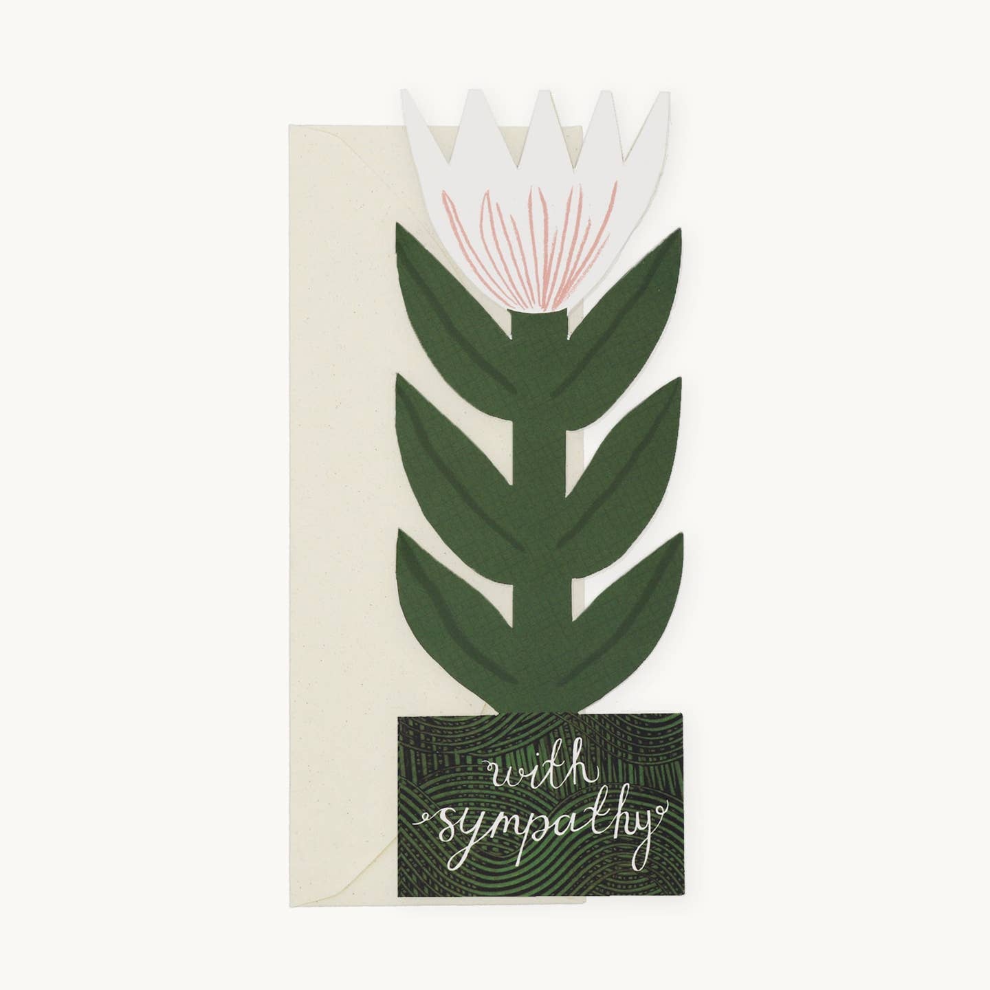 With Sympathy Flower Greeting Card