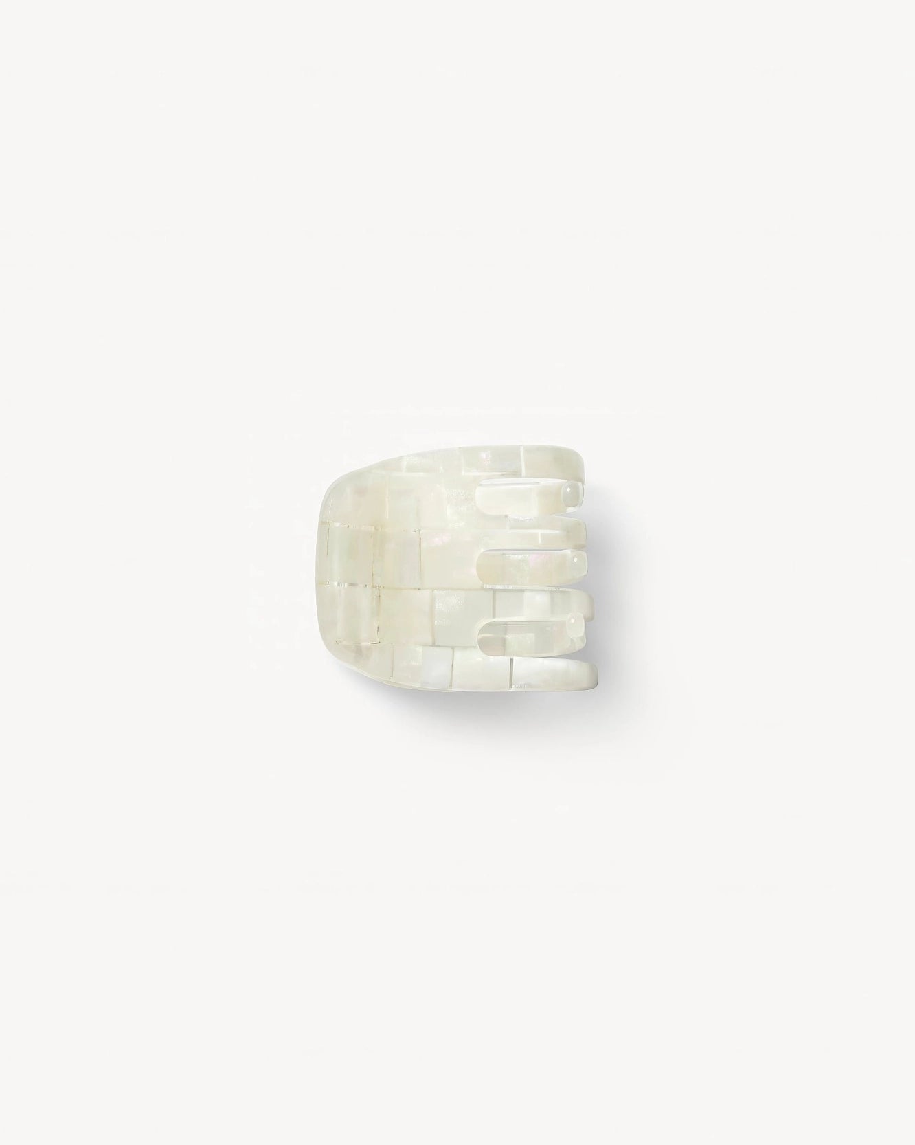 Checkered Opalite Shell Hair Clip