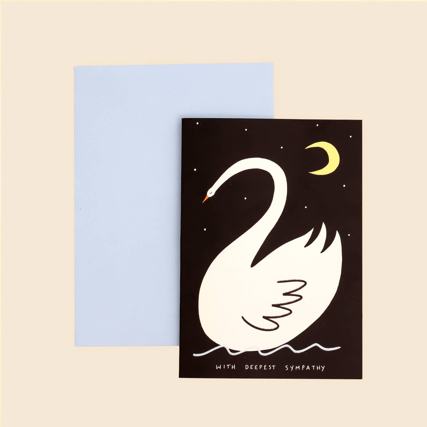 Deepest Sympathy Swan Greeting Card