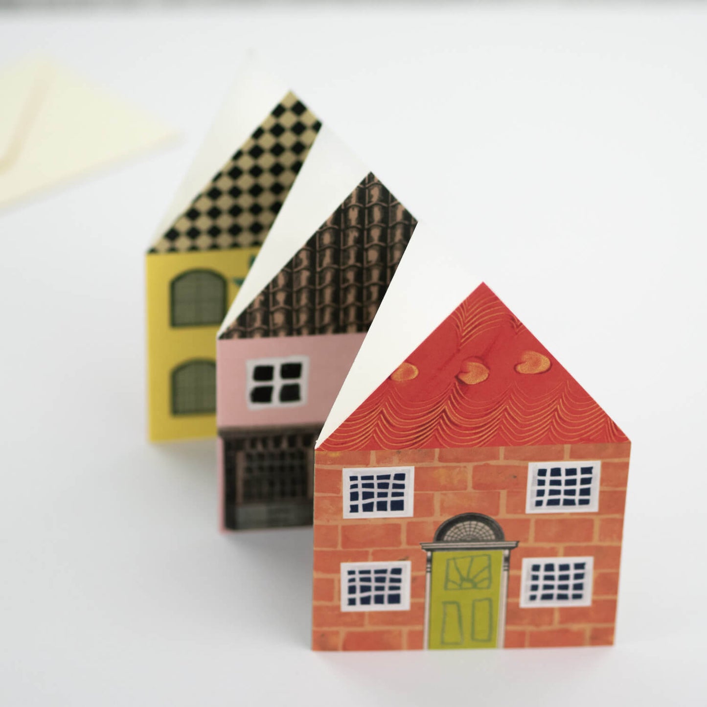 Houses Concertina Greeting Card