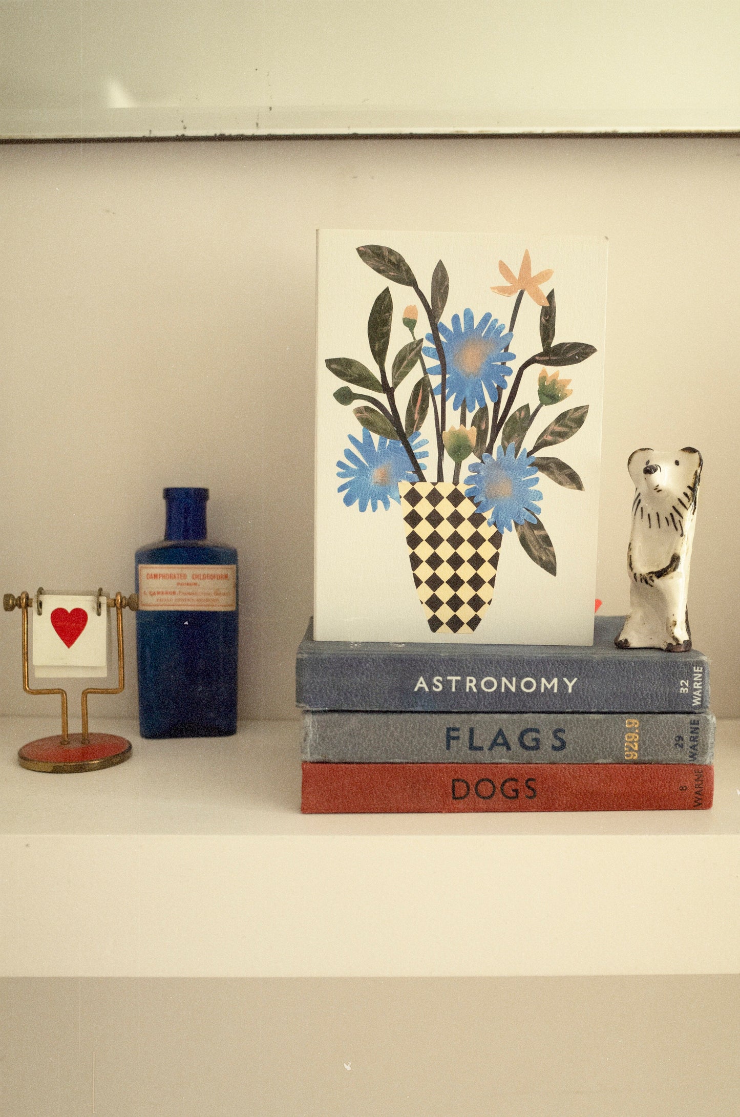 Chequer Vase Greeting Card