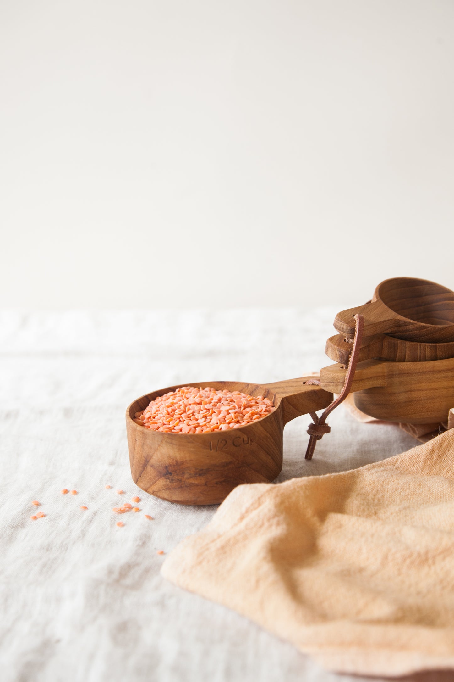 Teak Measuring Cups