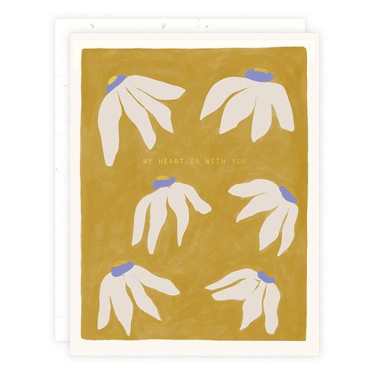 Heart Is With You Greeting Card