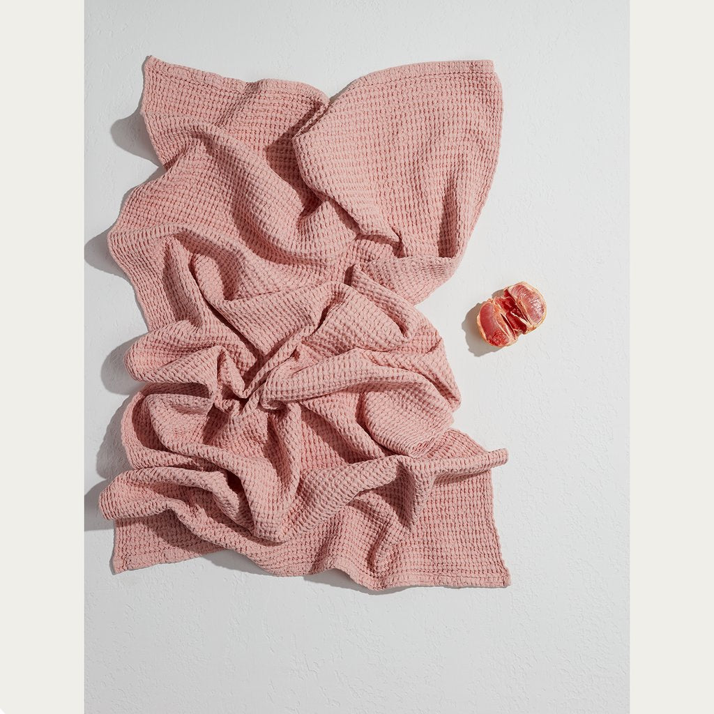 Cotton Waffle Weave Towel / Blush